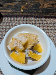 Laos riz gluant à la mangue